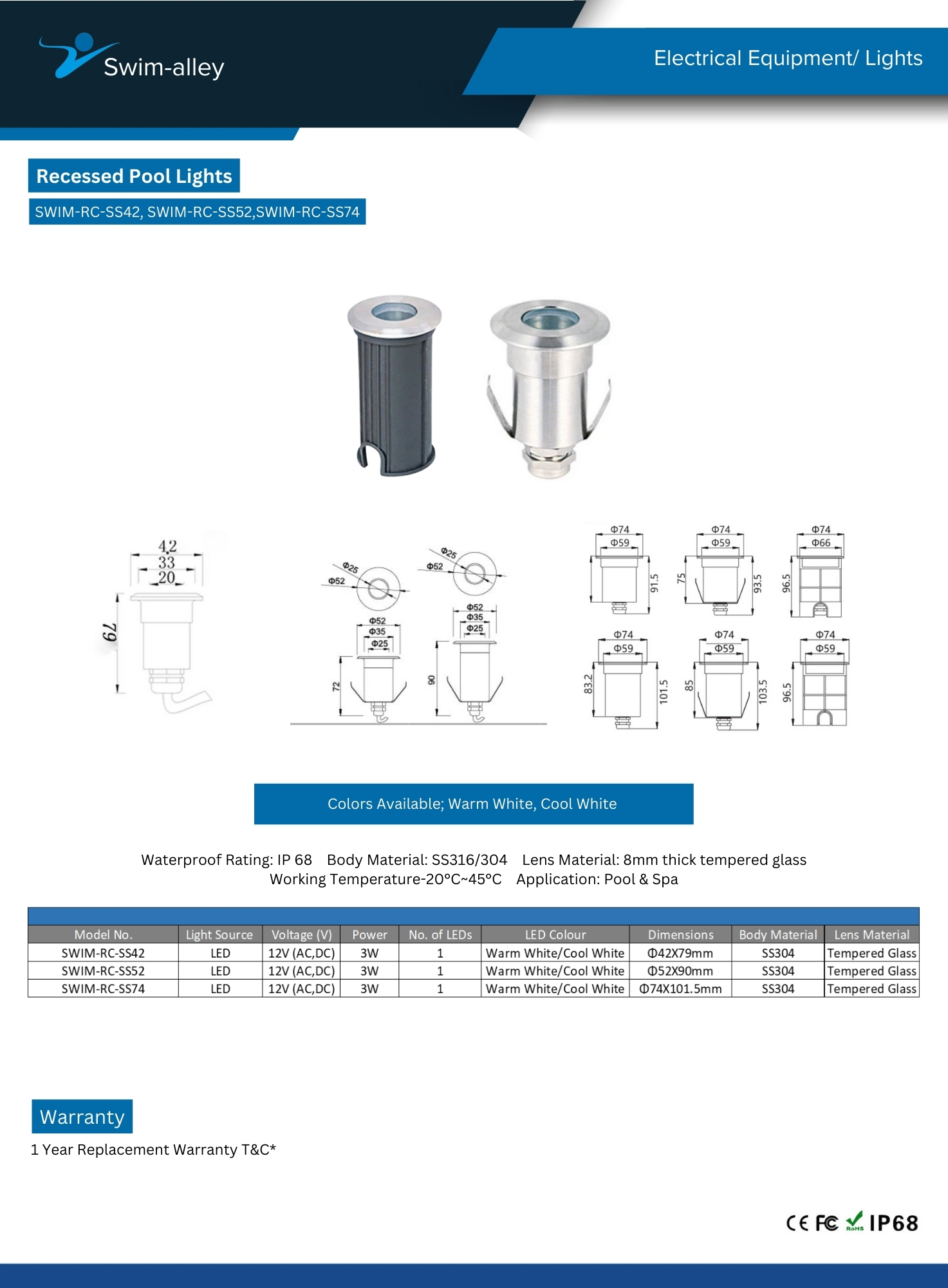 Recessed Lights SWIM-RC-SS42H - Image 3
