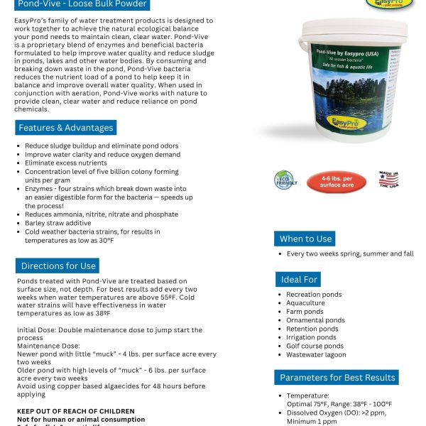 Pond-Vive – Loose Bulk Powder